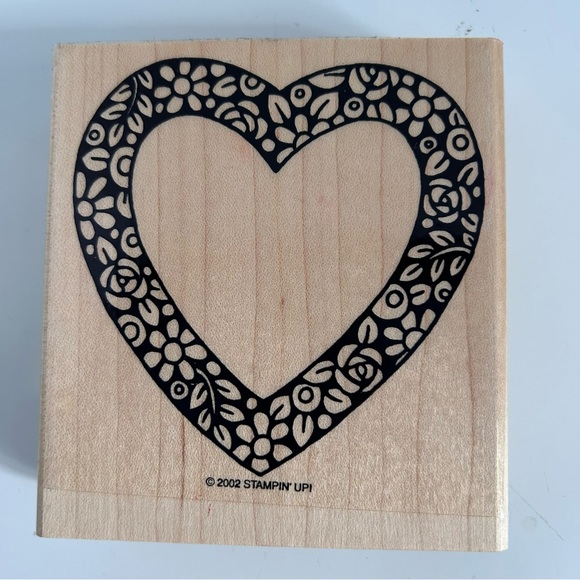 Stampin’ up! 2002 4 pc wood stamps - HEARTS & ROSES - Picture 3 of 10